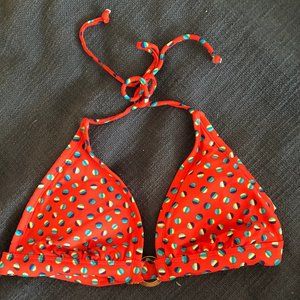 Padded bikini top with brass ring detail